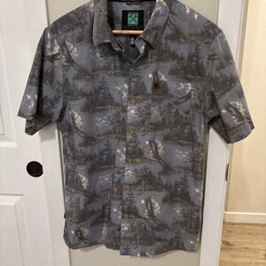 Men’s Hippytree Surf & Stone Size M Nomad Division Button Short Sleeve Shirt